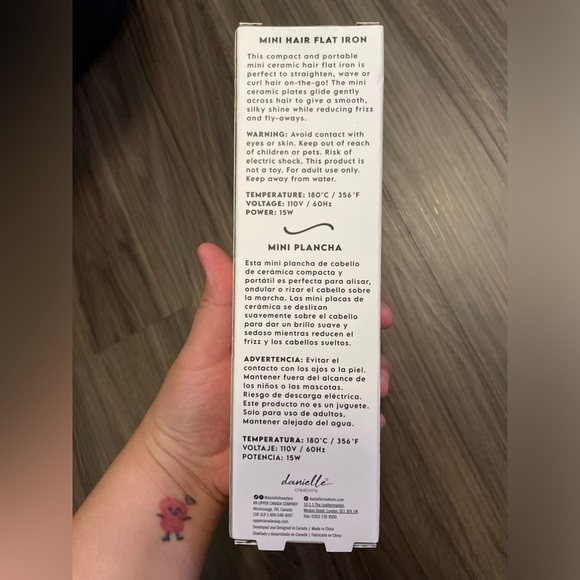 Danielle Creations Mini Flat Iron - Pink NWT - Picture 3 of 4